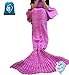 LAGHCAT Mermaid Tail Blanket Crochet Mermaid Blanket for Adult, Soft All Seasons Sleeping Blankets, Classic Pattern (71