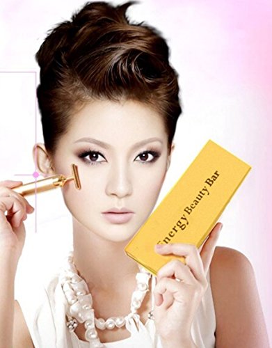 AnHua Waterproof Beauty Bar 24K Golden Anti-Aging PULSE SKIN CARE Gold Facial Roller Massage - Thumbnail 2