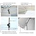 AMMSUN 2018 7 ft Sand Anchor Beach Umbrella Fantastic Water Drop Design with Flaps with zinc Tilt Twist-in System Silver Coating Inside Hanger and Plastic Screw Base
