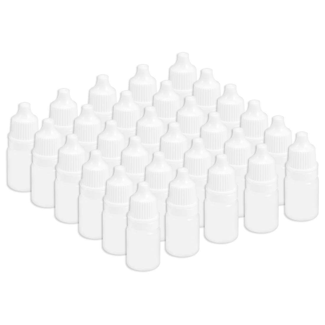sourcing map Plastic Dropper Bottles, 5ml/0.17 oz Empty Squeezable Dropper Bottle with Cap, Pack of 30