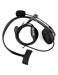 Retevis Walkie Talkie auricular cancelación de ruido Overhead Auriculares para Kenwood Retevis Baofeng 2 Way Radio (1 Pack)