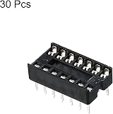 sourcing map 14 Pin DIP IC Socket Adapter 2.54mm Pitch Flat Pin 30 Pack PCB view 3