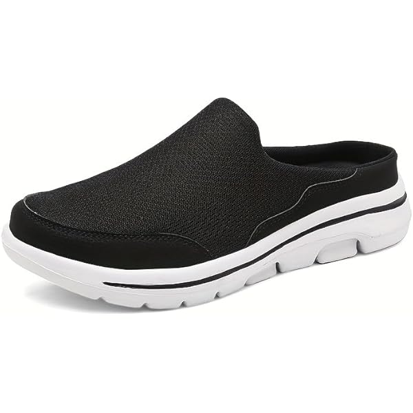 Amazon.com | MizHome Men's Open Back Sneaker Clogs Knit Mules