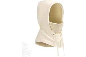 EKsma Waterproof Fleece-Lined Hood, Winter Windproof Full Cover Balaclava Men Women Warm Face for Cold Weather