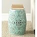 SAFAVIEH ACS4512A Medallion Ceramic Decorative Garden Stool, Light Blue