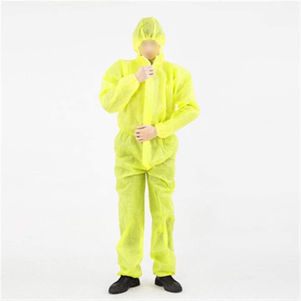 Mask Waterproof Acid And Alkali Splash Chemical Protective Clothing One Piece Dustproof Clothing Spray Paint Chemical Protective Clothing 100% brand new (Size : XL)