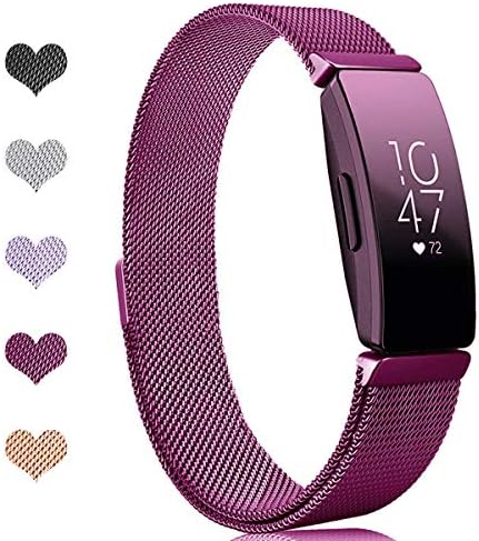 Intoval Bands Compatible with Fitbit Inspire HR Bands/Fitbit Inspire Band,Inspire hr Metal Stainless Steel Magnetic Men Women Replacement Bands for Fitbit Inspire & Inspire HR Fitness Tracker.