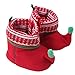 TAIYCYXGAN Baby Boys Girls Christmas Slipper Shoes Toddler Booties Red