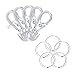 100 Pcs Metal Swivel Clasps Lanyard Snap Hook Lobster Claw Clasp Jewelry Findings with Key Chain Rings