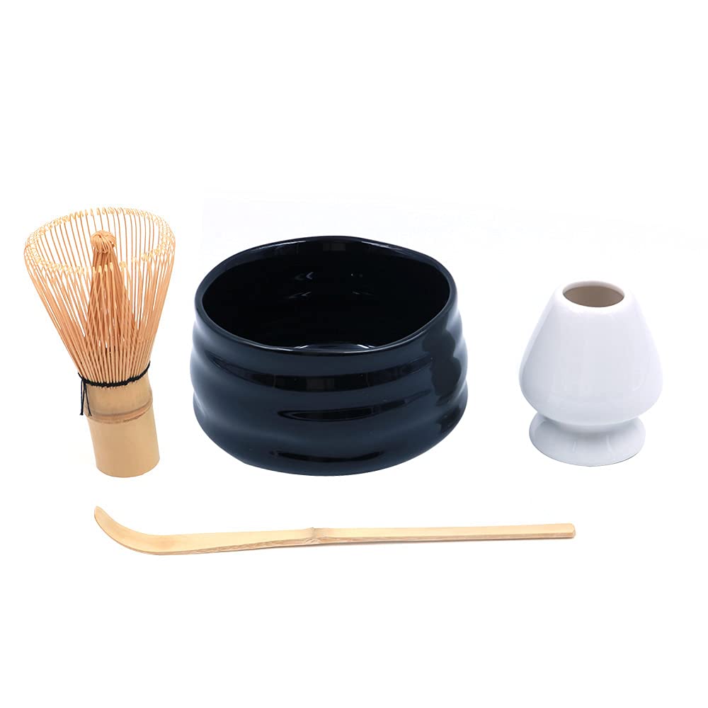 ANCLLO 4 Piece Japanese Matcha Tea Set,Whisk/Bowl/Holder/Bamboo Spoon for Traditional Japanese Tea Ceremony #1