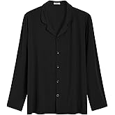 Latuza Men's Bamboo Viscose Button Down Pajama Top Long Sleeve Sleep Shirt