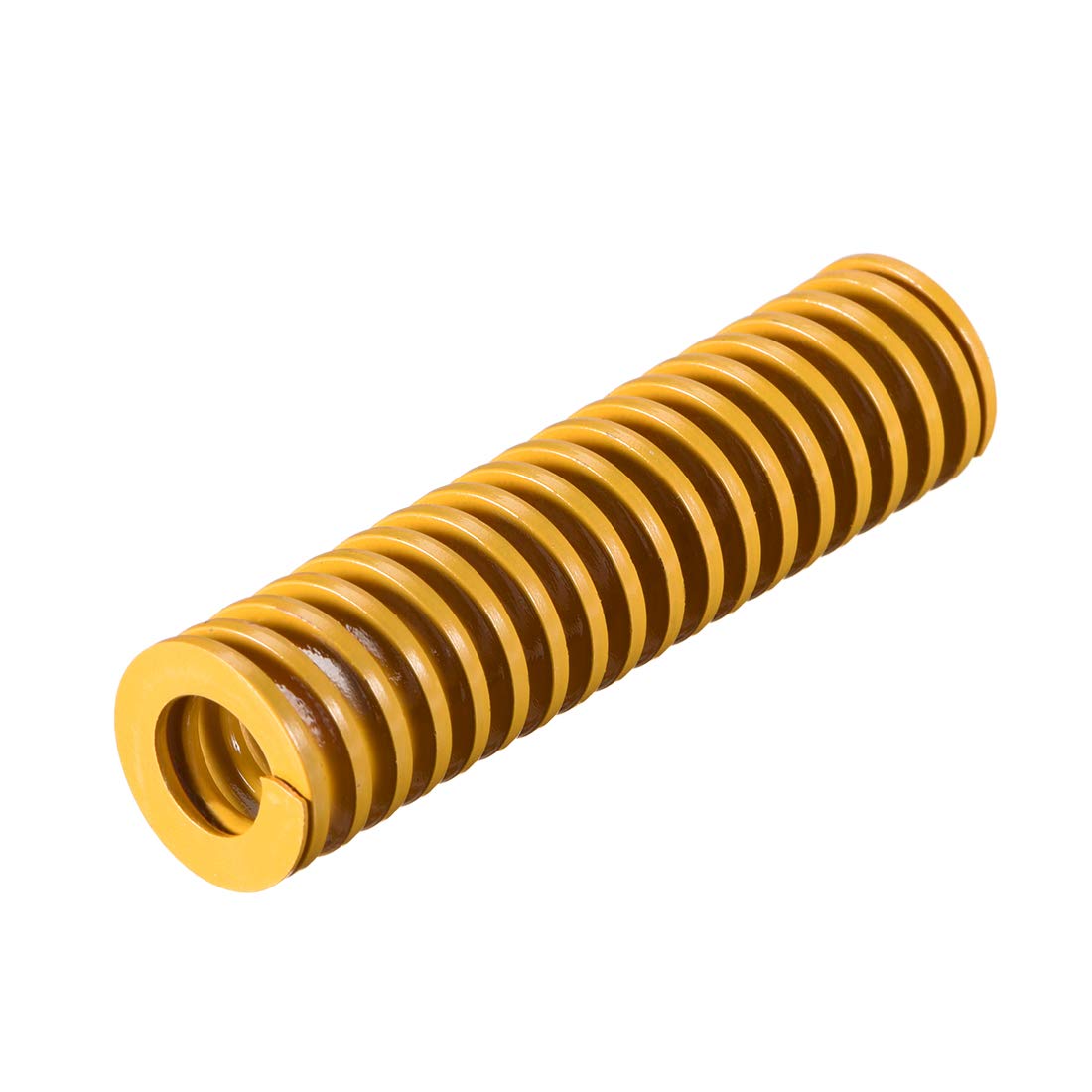 sourcing map 18mm OD 70mm Long Spiral Stamping Light Load Compression Die Spring Yellow