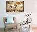 Vintage World Map Canvas Art Painting Wall Decor Contemporary Pictures Canvas Prints Modern Artwork Framed Ready to Hang for Living Room Bedroom Home Interior Decorations 24