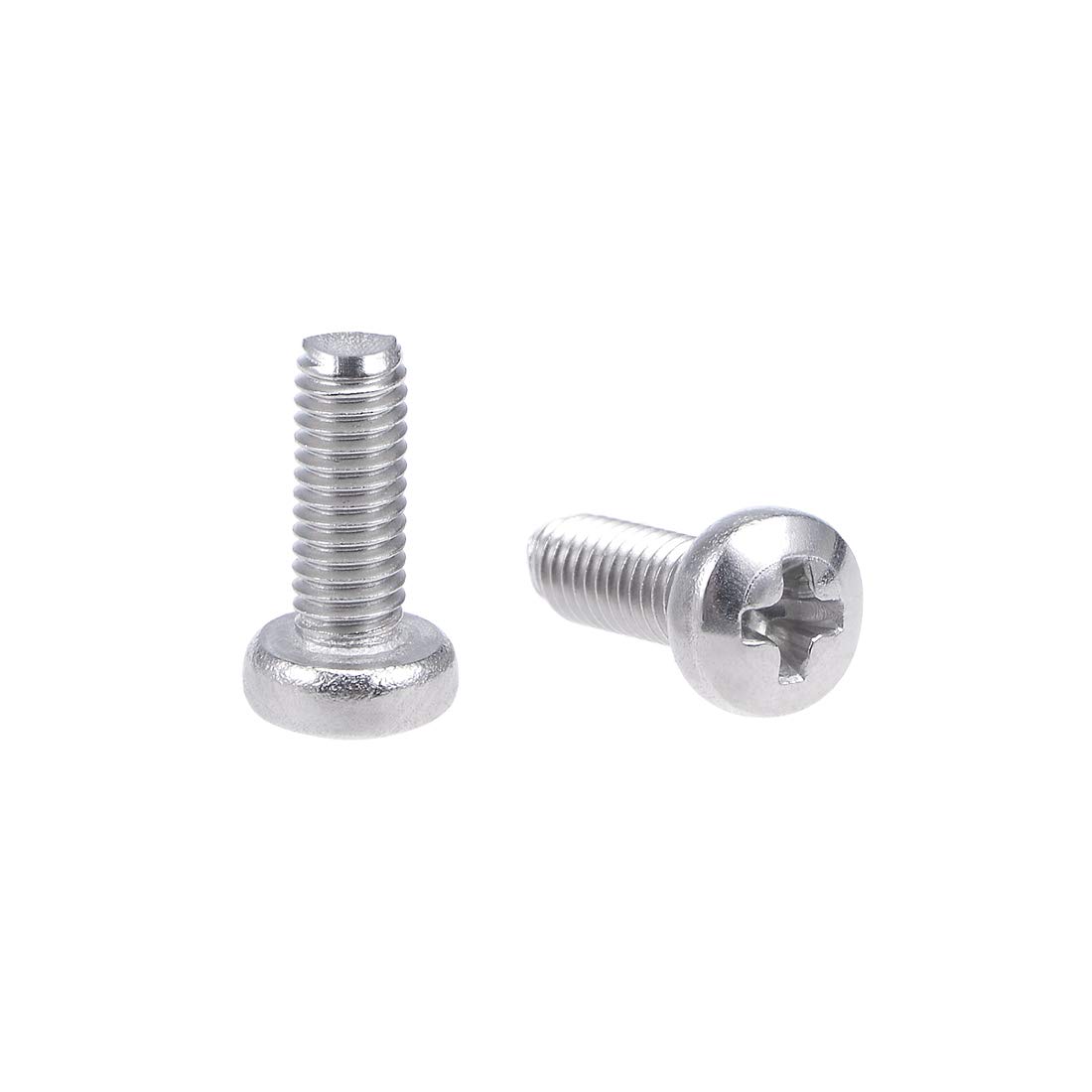 sourcing map M3x8mm Machine Screws Pan Phillips Cross Head Screw 304 Stainless Steel Fasteners Bolts 100Pcs