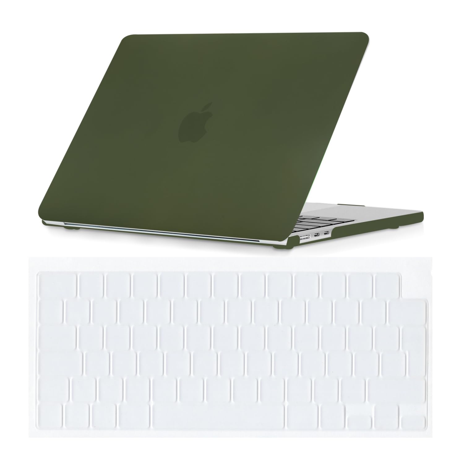 Se7enline Compatible with 2025 2024 2023 MacBook Air M3 case 15 inch Hard Laptop Cover for Mac Air 15.3-inch M4 M3 M2 Chip Model A2941/A3114/A3241 &Keyboard Protective Cover,Avocado Green