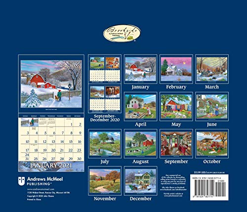 John Sloane's Country Seasons 2021 Deluxe Wall Calendar