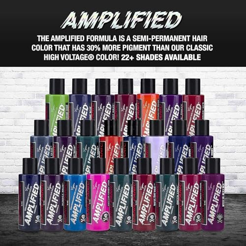 MANIC PANIC Hot Hot Pink Amplified Semi-Permanent Hair Dye - Medium Pink Color - Glows in Blacklight - Vegan, PPD & Ammonia Free