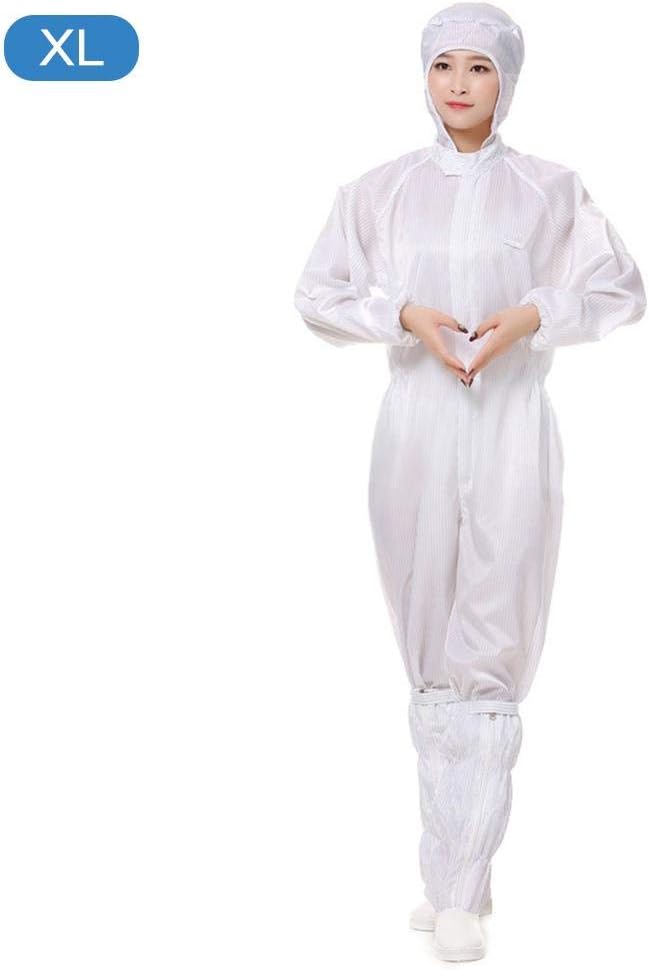 Lightcolor Anti-Static Overalls Hooded Coveralls Isolation Protective Clothing ,Protection Gown Dust Protective Coverall for Indoor Outdoor Workshop Construction Working