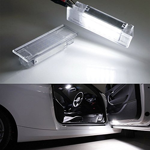 iJDMTOY (2) 7000K White 18-SMD OEM Fit LED Step Courtesy Lights For BMW 1 2 3 4 5 7 Series X1 X3 X5 X6, etc (Replace OEM LED Lamps)