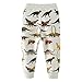 HUAER& Boys Cartoon Print Monkey Pattern Cotton Pants Drawstring Elastic Sweatpants (4-5T(height100-110cm/38-42inch), Dinosaur)