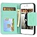 iPhone 4S Case,iPhone 4 Case,by HiLDA,Wallet Case,PU Leather Case,Credit Card Holder,Flip Cover Case[Blue]
