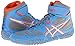 Asics Men's Aggressor 2 Wrestling Shoe,Dusty Blue/Silver/Red Orange,9.5 M US