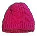 Always Eleven Vibrant Color Satin Lined Knit Beanie Hat (Pink)