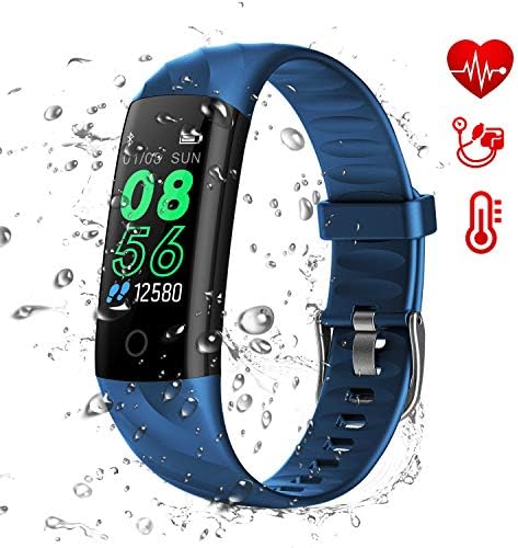 AK1980 Fitness Tracker, Activity Tracker Watch with Heart Rate Monitor Blood Pressure Blood Oxygen Sleep Monitor IP68 Waterproof Smart Watch Step Tracker Calorie Counter for Kids Women Men