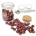 Sealing Wax Beads Set, Yoption 120 Pieces Red Gold Star Shape Seal Wax Kit with 1 Wax Melting Spoon and 2 Candles for Wax Seal Stamp (Red Gold)
