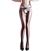 QYDZXYANY Women's Shiny Pantyhose Sheer Ultra Thin Tights High Waist Cross-Belt Ultra Silky Nylons Pantyhose