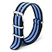 CIVO Watch Bands NATO Premium Ballistic Nylon Watch Strap Stainless Steel Buckle 18mm 20mm 22mm (Navy/Black, 22mm)