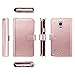 ULAK Note 4 Case, Galaxy Note 4 Protective Case, Galaxy Note 4 Wallet Case,Pu Leather Magnet Wallet Credit Card Holder Flip Cover Built-in 9 Card Slots Stand Case for Samsung Galaxy Note 4(Rose Gold)
