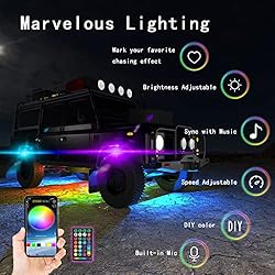 FARREL RGB LED Rock Lights - Underglow Kit for