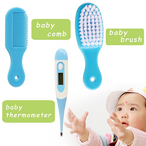 Nursery Care Kit , Grooming Kit high quality for Infants, Newborns, Kids, Boys and Girls. Includes Nail Clippers ,Scissors, Nail File ,Soft Brush, Hair Comb ,Tweezers , 9pcs - Thumbnail 4