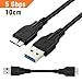 Carebol Super Speed USB 3.0 Cable - A-Male to Micro-B for External Hard Drives, for Galaxy S5, Note 3,Note Pro 12.2 Charge and Data Sync Cord, Camera, Hard Drive and More 10cm Black