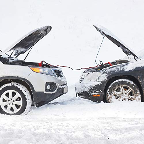 TWING Jumper Cables 2 Gauge 20 Feet Booster Cable for Battery Emergency 2AWG 20Ft Heavy Duty Long Enough Strong Clips