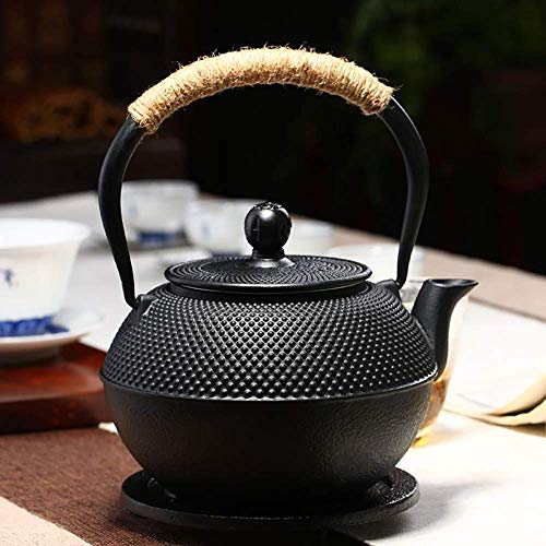 Hwagui Large Cast Iron Teapot With Infuser For Varieties Of Loose