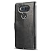 J&D Case Compatible for LG V20 Case,[Wallet Stand] [Slim Fit] Heavy Duty Protective Shock Resistant Flip Cover Wallet Case for LG V20 Wallet Case - Black