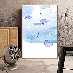 Floating Framed Canvas Wall Art for Living Room, Bedroom Watercolor Canvas Prints for Home Decoration Ready to Hang - 16x24 inches