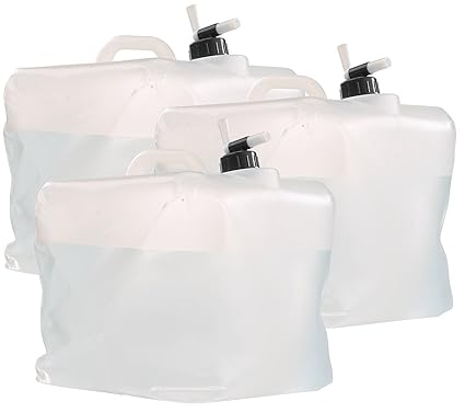 Semptec Urban Survival Technology Wasser Sack: 3er-Set Faltbare Wasserkanister mit Zapfhahn, 20 Liter (Wasserkanister Camping