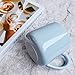 Bosmarlin Large Glossy Ceramic Coffee Mug, Tea Cup for Office and Home, 18 oz, Suitable for Dishwasher and Microwave(Blue, 1)