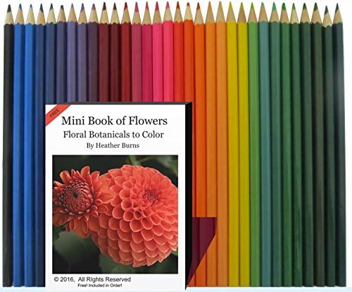 Colored Pencils For Coloring Pages and Coloring Books, Bonus Mini Coloring Book included! 48 Colored Pencils for Adults from Aurora Art Supplies.