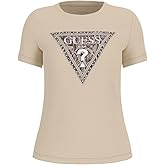 Guess Womens Eco Short Sleeve Triangle Python Tee