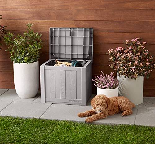 4 AmazonBasics+22+Gallon+Resin+Deck+Storage