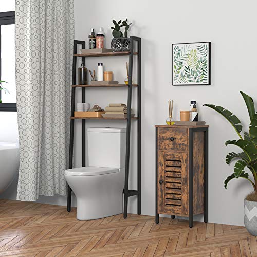 HOOBRO-Storage-Cabinet-Floor-Standing-Cabinet-with-Drawer-and-Height-Adjustable-Shelves-Industrial-Side-Cabinet-Multifunctional-for-Bathroom-Living-Room-Study-Kitchen-Rustic-Brown-BF15CW01