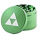 Laser Engraved Spice & Herb Grinder – 2.2” Inch 4 Piece Premium Aluminum Crusher – Lionhead (Green)