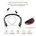 Foldable Bluetooth Headset,URWILL Wireless Neckband Headphones with Retractable Earbuds, Bluetooth Sweatproof 4.1 Stereo Earphones Built-in Mic,Handsfree Calling Bluetooth Devices White