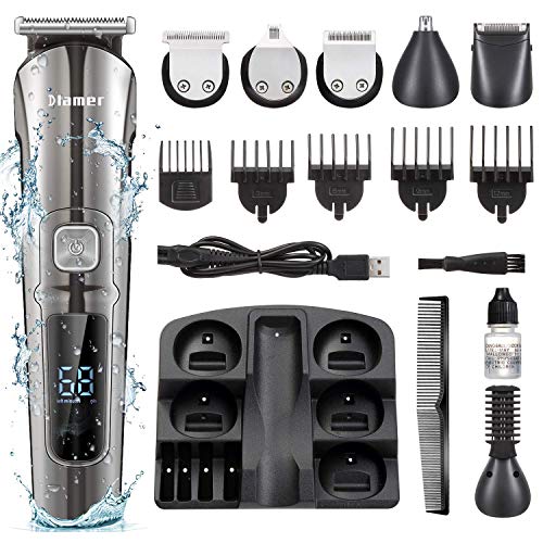 2020 Cordless Beard Trimmer for Men，Dlamer Hair Clipper for Men with 11 in 1 Mustache Trimmer