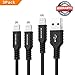 Lightning Cable, Blackace 3Pack 3FTx2 6FTx1 Nylon Braided 8 pin Charging Cables USB Charger Cord, Compatible with iPhone 7/7 Plus/6s/6s Plus/6/6 Plus/5/5S/5C/SE/iPad and iPod (Black)