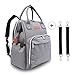 Diaper Bag Backpack - Polaris Multi-Function Maternity Nappy Bags for Baby Care | Travel Backpack with Large Capacity, Stroller Straps, Waterproof Cover - Durable and Stylish (Grey)